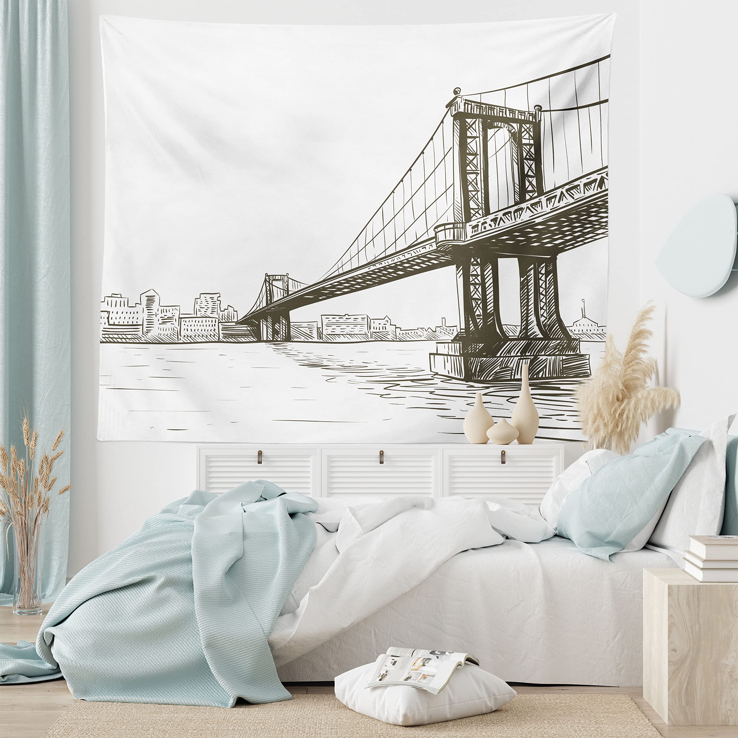 Amazon.co.jp: 新しいYorkタペストリーDecor by Ambesonne